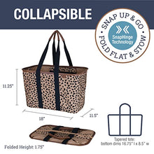 Load image into Gallery viewer, CleverMade 30L SnapBasket LUXE - Reusable Collapsible Durable Grocery Shopping Bag - Heavy Duty Large Structured Tote, Heather Grey