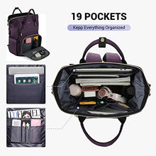 Load image into Gallery viewer, Laptop Backpack Women Teacher Backpack Nurse Bags, 15.6 Inch Womens Work Backpack Purse Waterproof Anti-theft Travel Back Pack with USB Charging Port (Grey)