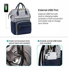 Load image into Gallery viewer, Laptop Backpack Women Teacher Backpack Nurse Bags, 15.6 Inch Womens Work Backpack Purse Waterproof Anti-theft Travel Back Pack with USB Charging Port (Grey)