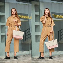 Load image into Gallery viewer, Women Fashion Handbags Tote Bag Shoulder Bag Top Handle Satchel Purse Set 4pcs (Beige)