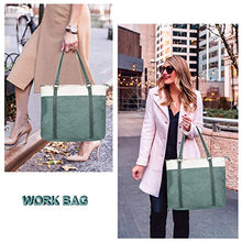 Load image into Gallery viewer, Women&#39;s Work Bag with Laptop Compartment Zipper Pockets Teacher Totes Purse