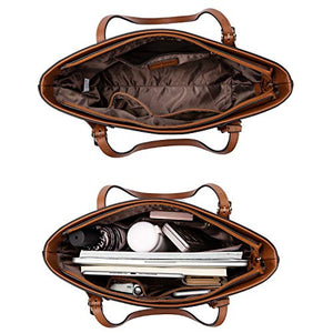 Handbags for Women Shoulder Bags Tote Satchel Hobo 3pcs Purse Set Pearlescent-Khaki
