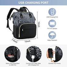 Load image into Gallery viewer, Laptop Backpack Women Teacher Backpack Nurse Bags, 15.6 Inch Womens Work Backpack Purse Waterproof Anti-theft Travel Back Pack with USB Charging Port (Grey)