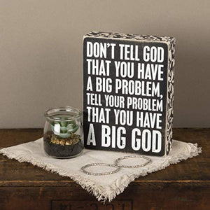 Primitives by Kathy Classic Box Sign, 8 x 12-Inches, Serenity Prayer