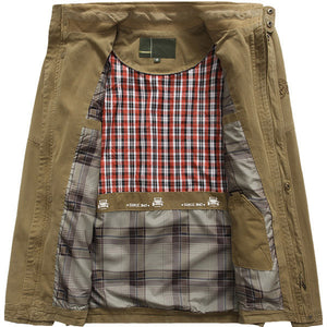 Big Size S-5XL Men Outdoor Autumn Cotton Jacket Outwear