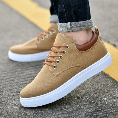 Breathable mens casual canvas sport shoes