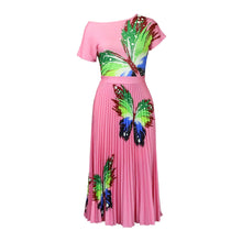Load image into Gallery viewer, Women&#39;s Printed Pleated High Waist Skirt