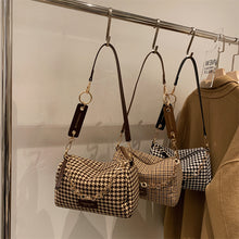 Load image into Gallery viewer, Small Chain Houndstooth Shoulder Crossbody Bags Woolen Cloth Luxury Designer Women 2022 Hit Winter Handbags And Purse Branded