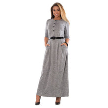 Load image into Gallery viewer, 5XL 6XL Robe Autumn Winter Dress Big Size Elegant Long Sleeve Maxi Dress Women Office Work Dresses Plus Size Women Clothing