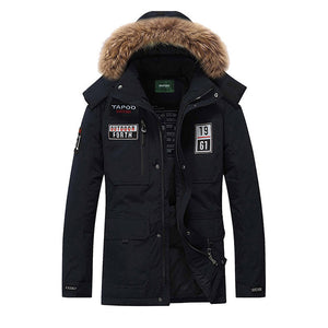 Winter Thick Warm Mid-long Length White Duck Down Parka