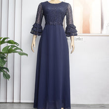 Load image into Gallery viewer, New Lace Heavy Chiffon Dress Trailing Floor-length Dress