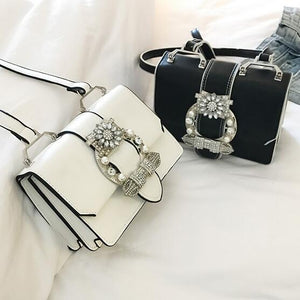 Fashion Designer Famous Bags For Women Designer Diamond Lock Bags Quality PU Leather Women Handbags Elegant Lady Shoulder Bags