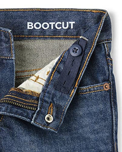 Boys Basic Bootcut Jeans, Dk Juptier,