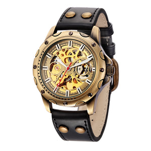 Mens Skeleton Steampunk Automatic Mechanical Watch