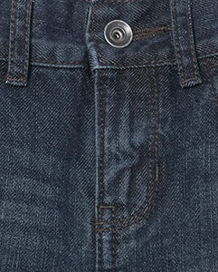 Boys Basic Straight Leg Jeans, Dk Rinse Wash,