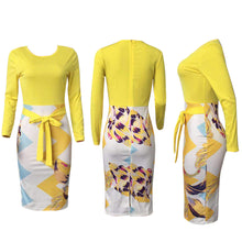 Load image into Gallery viewer, Long Sleeve Round Neck Zip Tight Dress