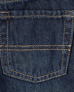 Boys' Basic Bootcut Jeans, Dk Jupiter, 6 husky