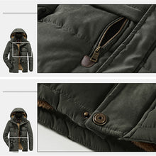 Load image into Gallery viewer, Mens Thick Multi Pockets Windproof Detachable Hooded Jacket