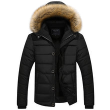 Load image into Gallery viewer, Mens Thick Winter Hooded Big Size Stand Collar Jacket