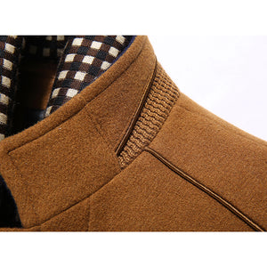 Winter Casual Coat Scarf Detachable Stylish Woolen Overcoat