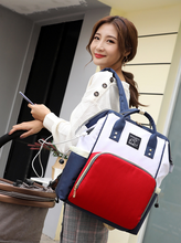 Load image into Gallery viewer, Zipper Mummy Diaper Bags Maternity Shoulder Handbags Large Capacity Women Travel Backpacks Waterproof Baby Nappy Nursing Bags