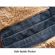 Load image into Gallery viewer, Mens Winter Velvet Plus Thick Warm Stylish Motor Yellow Faux Washed Leather Jackets 