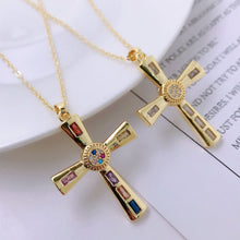 Load image into Gallery viewer, Niche Personality Hip Hop Mens Cross Necklace Pendant