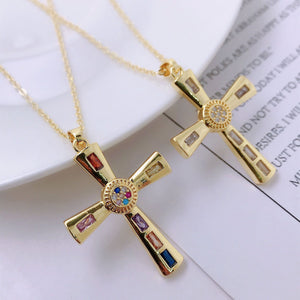 Niche Personality Hip Hop Mens Cross Necklace Pendant