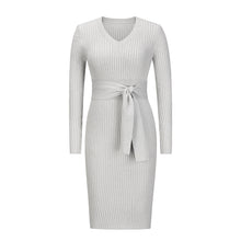 Load image into Gallery viewer, European And American Women&#39;s New Style Long Sleeve V-Neck Slim Dress