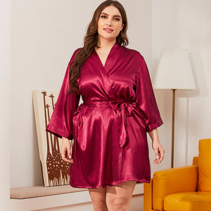 Pure color bathrobe home service