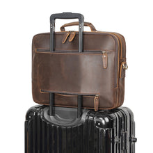 Load image into Gallery viewer, Vintage Crazy Horse Leather Men&#39;s Briefcase Laptop Bag