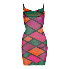 Load image into Gallery viewer, Summer New Fishnet Clothes Fashion Suspenders Backless Hollow Sexy Sheath Dress