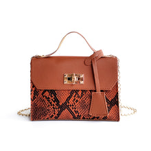 Load image into Gallery viewer, Serpentine Handbags For Women 2021 New Soft PU Shoulder Bags Female Small Square Messenger Bags Ladies Travel Chain Crossbody