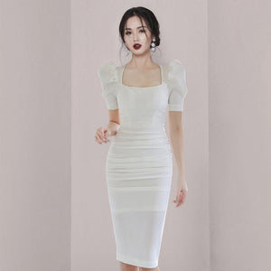 Stylish Elegant Thin Bright Color Dress