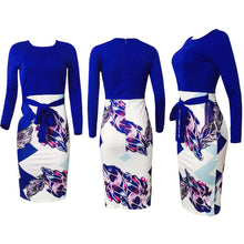 Load image into Gallery viewer, Long Sleeve Round Neck Zip Tight Dress