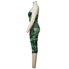 Load image into Gallery viewer, Pleated Slim-fit Spaghetti-strap Floral Print Dress