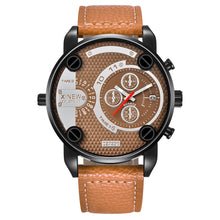 Load image into Gallery viewer, Mens Big Cheap Watches Fashion Leather Date Gifts Wristwatch