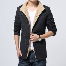 Load image into Gallery viewer, Sim Fit Fleece Warm Winter Single Breasted Mid Long Jackets