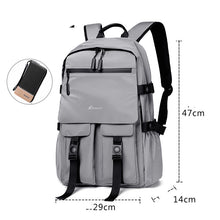 Load image into Gallery viewer, Backpack Men&#39;s Casual Waterproof Travel Computer Bag Large Capacity Student Schoolbag Women