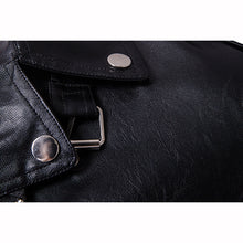 Load image into Gallery viewer, Oblique Zipper Punk PU Leather PU Leather Jacket Slim Fit Halley Motor Jacket for Men
