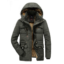 Load image into Gallery viewer, Mens Thick Multi Pockets Windproof Detachable Hooded Jacket