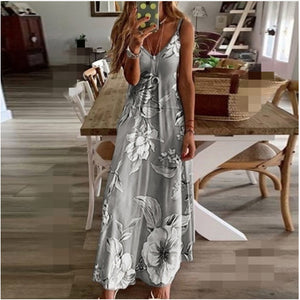 European And American Summer Women's Clothing Amazon Holiday Sling Print Skirt