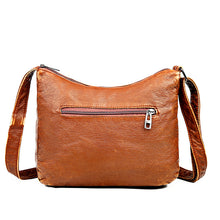 Load image into Gallery viewer, Washed Leather One Shoulder Casual Crossbody Bag