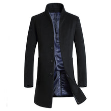 Load image into Gallery viewer, Mens Wool Mid-long Business Casual Trench Coat Autumn Jacket