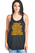 Load image into Gallery viewer, Stay Trippy Little Hippie Flowy Tank Top Plus