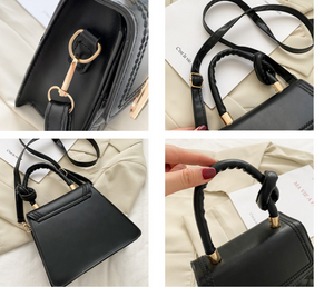 Small Square Stiletto Shoulder Bag For Women, Korean Fashion