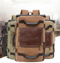 Load image into Gallery viewer, Men Canvas Backpack Huge Travel School Shoulder Computer Backpack Functional Versatile Bags Multifunctional Laptop Bag