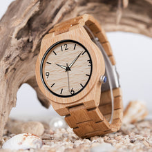 Load image into Gallery viewer, D27 Natural All Bamboo Wood Watches Top