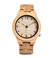 Load image into Gallery viewer, D27 Natural All Bamboo Wood Watches Top