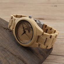 Load image into Gallery viewer, D28 Natural Bamboo Wood Watches With Deer